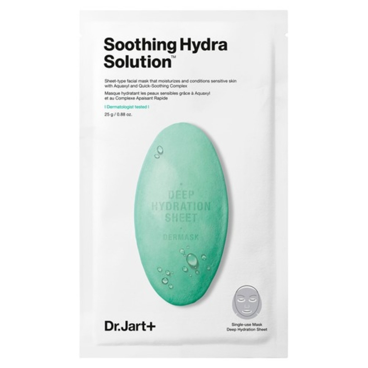 DR JART+ Маска тканевая успокаивающая с алоэ вера Soothing Hydra Solution (25мл)